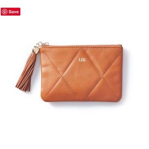 NWT Mark and Graham leather tassel pouch